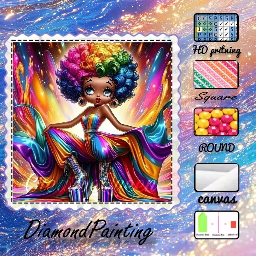 5D-DIY, high-grade velvet canvas, diamond art, diamond painting, diamond painting kit, colorful AB diamonds, fairy dust diamonds, crystal diamonds, perfect home decor, handmade diamond art painting kit, special craft diamond art kit, Handicraft