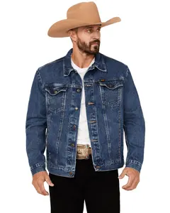 Wrangler Men's Unlined Medium Wash Denim Jacket - 112335728