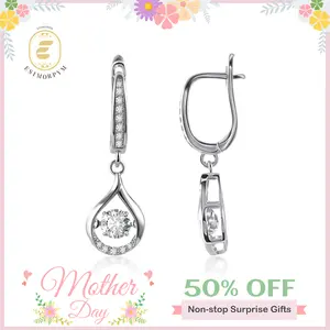 EOM 18K Gold-Plated Moissanite 1ct Y2K Glow of Firefly Teardrop Dangle Earrings Valentine's Day Wedding Engagement Anniversary Romantic Elegant Gift Daily Wear mothersdaygift