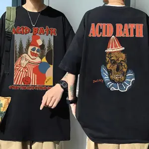 Acid Bath When The Kite String Pops Album Double Sided Print T Shirt Men Women Fashion Trend T-shirts Male Gothic unisex Tees 357