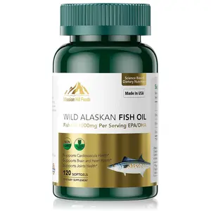 Triple Strength Wild Alaskan Omega‑3 Fish Oil – 1000 mg (600 mg EPA + 400 mg DHA) – Burpless Softgels for Heart, Brain & Joint Support – 60 Softgels