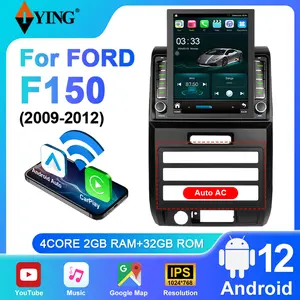 【IYING】9.7 Inch Touch Screen Car Radio for Ford F150 2009-2012 Auto AC with Android 12 Wireless CarPlay and Android Auto GPS Navigation Multimedia Video Player