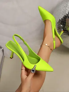 Women's Sexy Ditsy Floral High Heels, Leaf Print Bow Design Ankle Tie Shoes, Elegant Evening Wear PU Leather Rubber Footwear