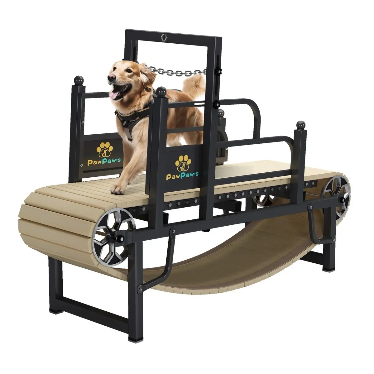 PawPaw's Dog Treadmill for Large Dogs, Medium Dogs. Dog Slatmill for Healthy & Fit Dog Life, Dog Treadmill for Indoor & Outdoor. Dog Treadmill for Dogs up to 220 lb