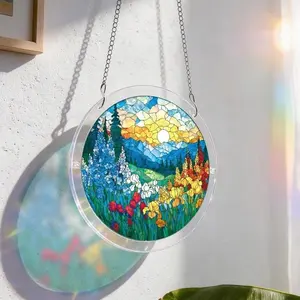 New Acrylic Puzzle Light Catcher, Three Sizes Available, Floral Pattern, Decorative Items, Perfect for Home Decoration