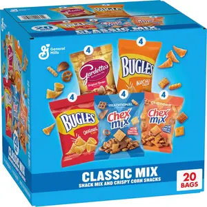 Snack Variety Pack (20 Count, 28 oz) – Mix of Crunchy Chips & Snack Mix, Original & Cheese Flavors, Individually Wrapped, Lunchbox & Party Snacks