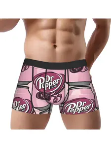 1pcs Dr Pepper Underpants Breathbale Panties Male Underwear Ventilate Shorts Boxer Briefs Print Boxershorts