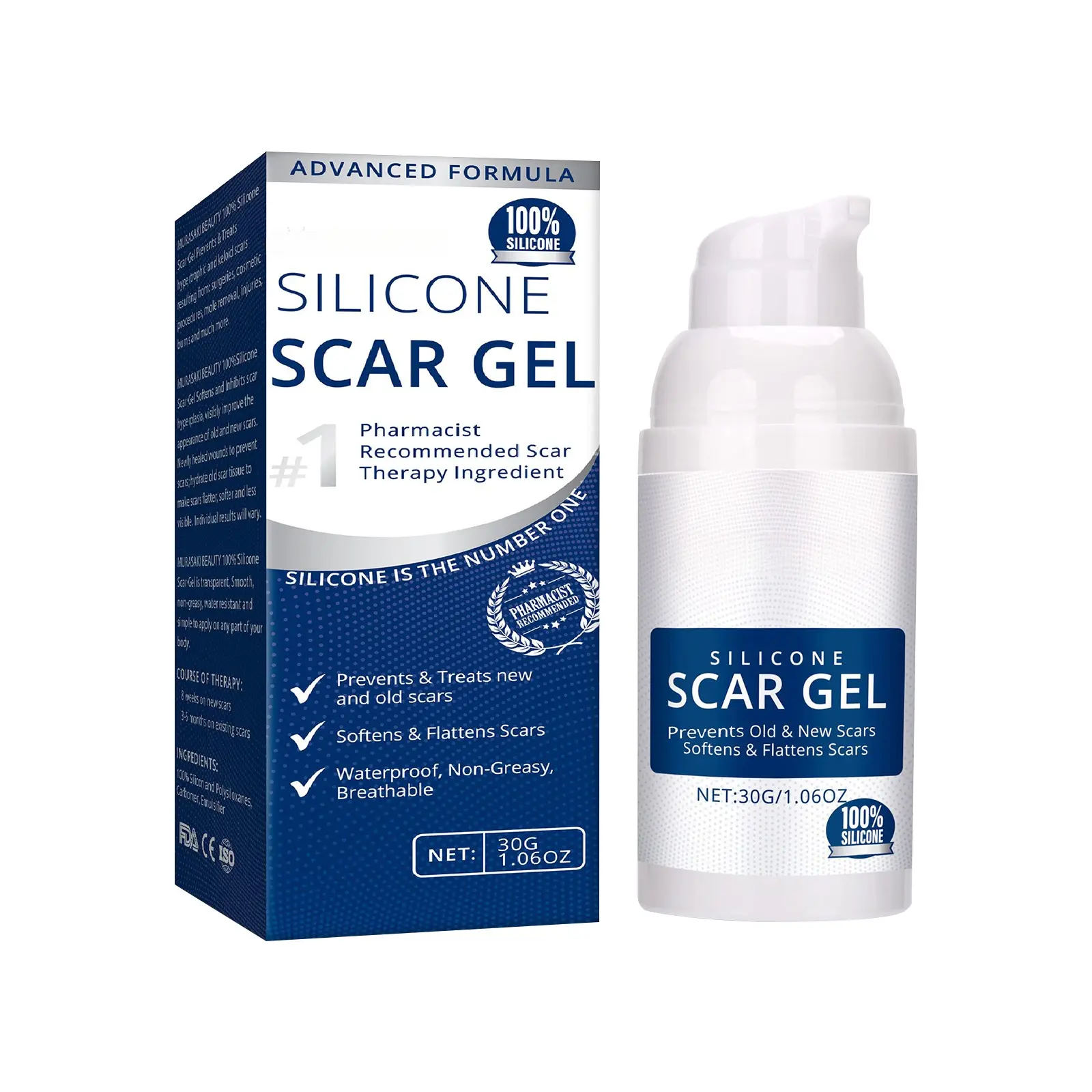 Skin Care Gel - Gentle Nourishing, Lightweight Formula for Soft, Smooth Skin, Scar-Softening, Daily Skincare Use, Softens Scars