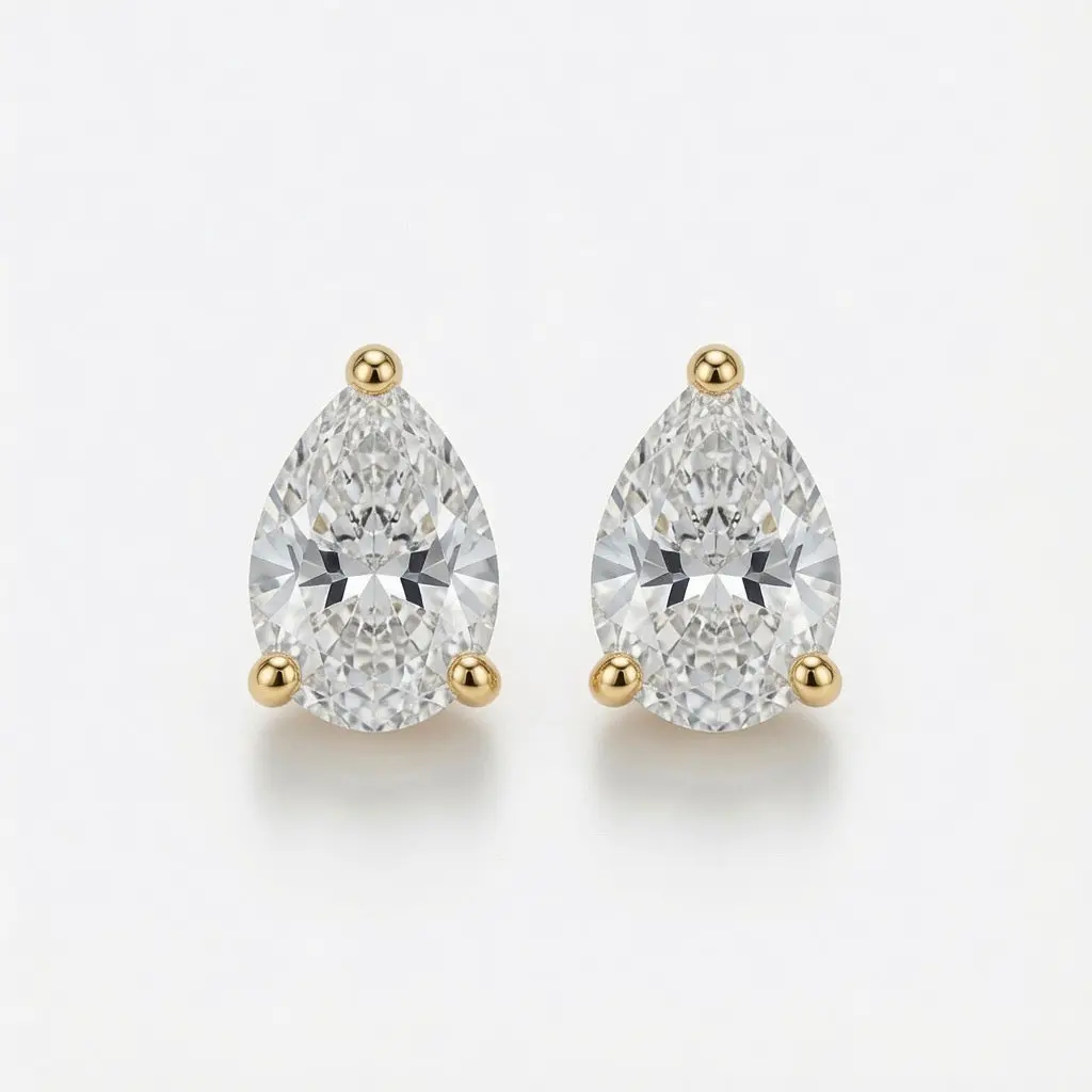Teardrop Crystal Studs