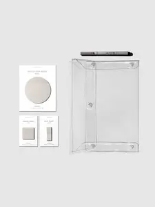 Color Bundle - Includes Pouch, Transparent Circle Sticky Notes, Page Flags & Pen for Creative Organization