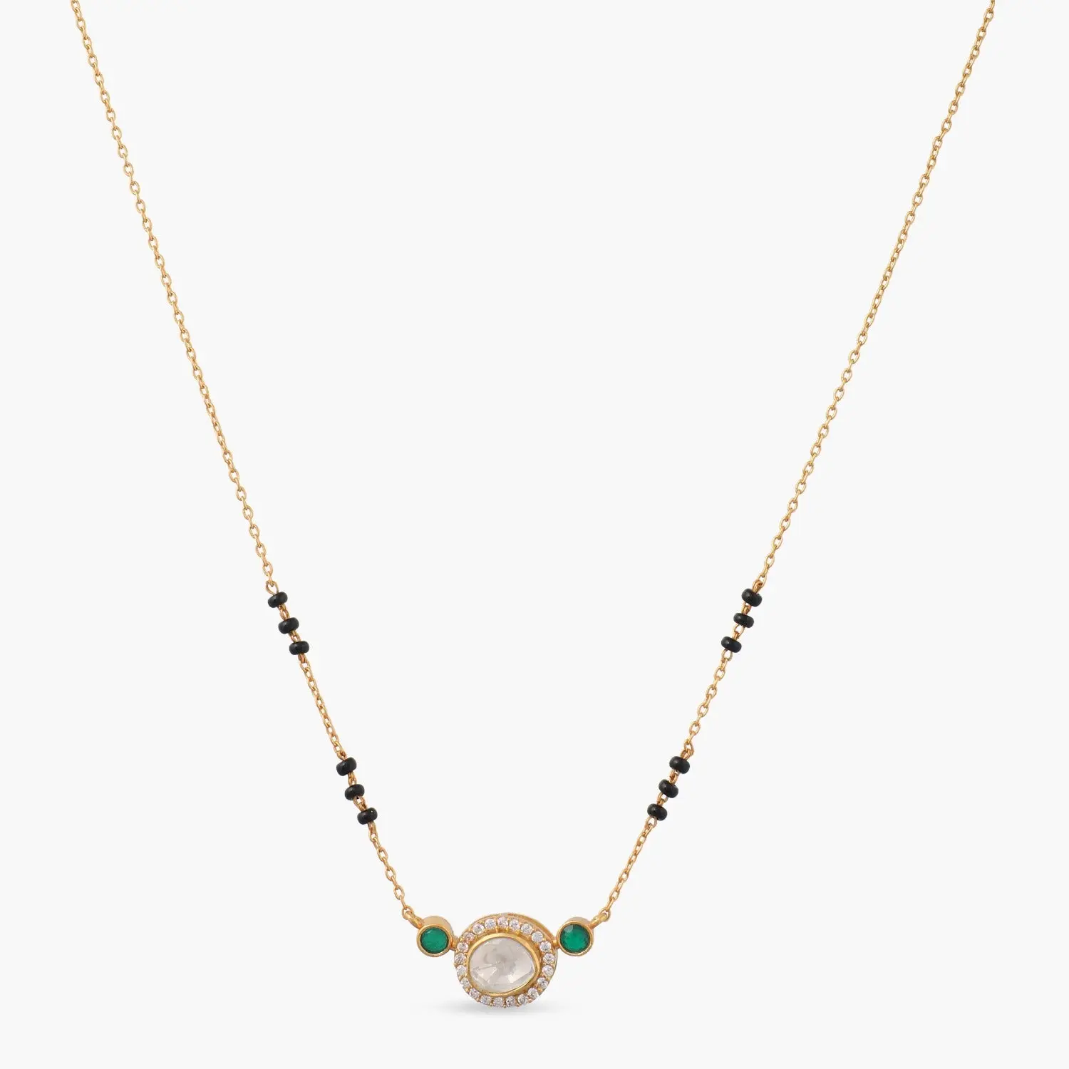 Harmony Moissanite Silver Mangalsutra Necklace
