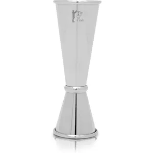 Japanese 1oz 2oz Stainless Steel Double Cocktail Jigger with Measurements Inside - Measuring Tool for Bartenders