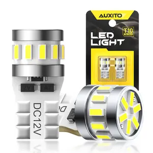 AUXITO Latest 194 LED Bulbs for License Plate Light 6500K Bright White, Canbus Error Free 168 2825 T10 W5W LED Bulb for Car Dome Door Map Courtesy Trunk Cargo License Plate Lights, Pack of 2