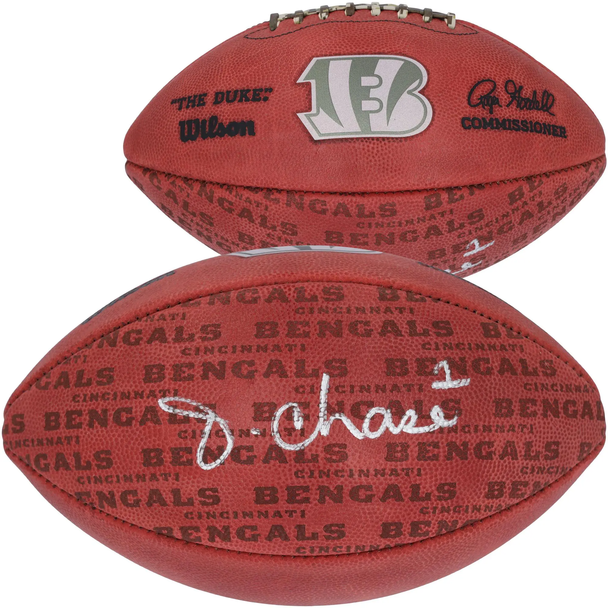 Ja'Marr Chase Cincinnati Bengals Autographed Duke Showcase Football - Fanatics Authentic Certified