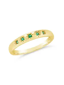 Lennon CZ Burst Band Ring