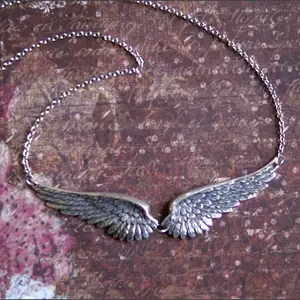 Vintage Angel Wings Feather Choker Big Pendant Aesthetic Link  Statement Necklace for Women Collar Bib Wedding Tribal Gift s simple jewelry gold cuban