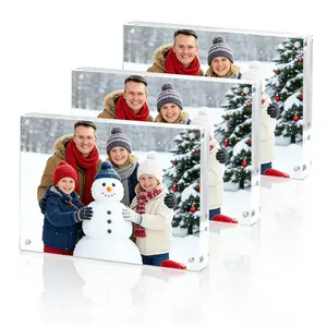 Cozy Home Atmosphere Frame, Long Rectangle Acrylic Magnetic Photo Frame, Household Decorative Picture Frame, No Ca Prop 65 Re