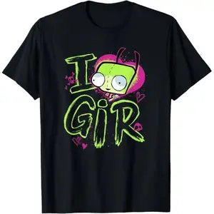 Invader Zim Shirt, Gir Valentine's Day Tee, Funny Graphic Tee, Unisex Casual Shirt, TikTok Trending, Valentine’s Day Gift, Geek Culture Tee, Cute Graphic Shirt, Gift for Him Her