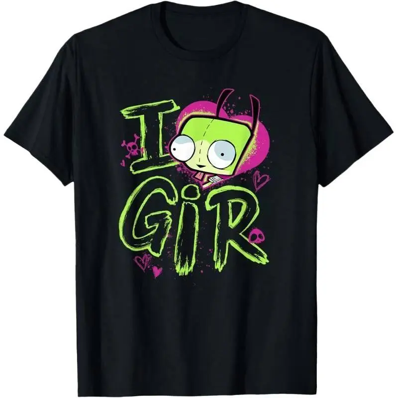 Invader Zim Shirt, Gir Valentine's Day Tee, Funny Graphic Tee, Unisex Casual Shirt, TikTok Trending, Valentine’s Day Gift, Geek Culture Tee, Cute Graphic Shirt, Gift for Him Her