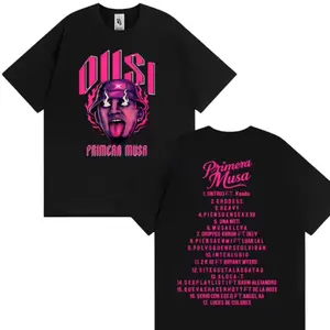 Omar Courtz Primera Musa Tracklist Tee - OUSI Cartoon Graphic T-Shirt - Urban Music Album Merch Streetwear