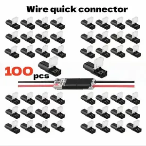 Double-Wire Plug-in Connector Led Light Strip Connectors 2 Pin,Led Strip Lights Connectors Low Voltage Wire Connector with Locking Buckle,Fast Connect Plugs Led Connectors for Strip Lights-YY. lead strip automotive wiring electricity Kitchen Utensils