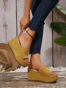 Women's Thick Sole Sandals, 10cm Height Increase Summer Fashion Elegant Classy, Breathable Hollow Out High Heel Sandals, No Toe Platform Shoes Stylish