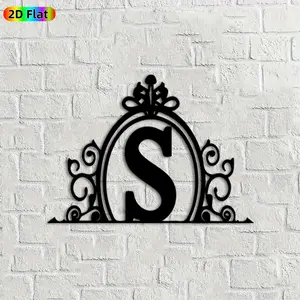 1pc Monogram S Metal Wall Art, Ornate Monogram S Statue Mural, Ideal Gift for New Year, Christmas, Monogram Decor Enthusiasts, Rust-Resistant Metal Wall Decor Wall Sculptures, Perfect for Home Wall & Garden Fence, Elegant Wall Decor