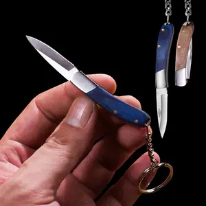 Edc Keychain Knife Portable Pocket Folding Blade Sharp Mini Hanging Piece, Ideal for Daily Carry, Fishing Outdoor Camping Hiking, Compact Size, Folding Pocket Knives