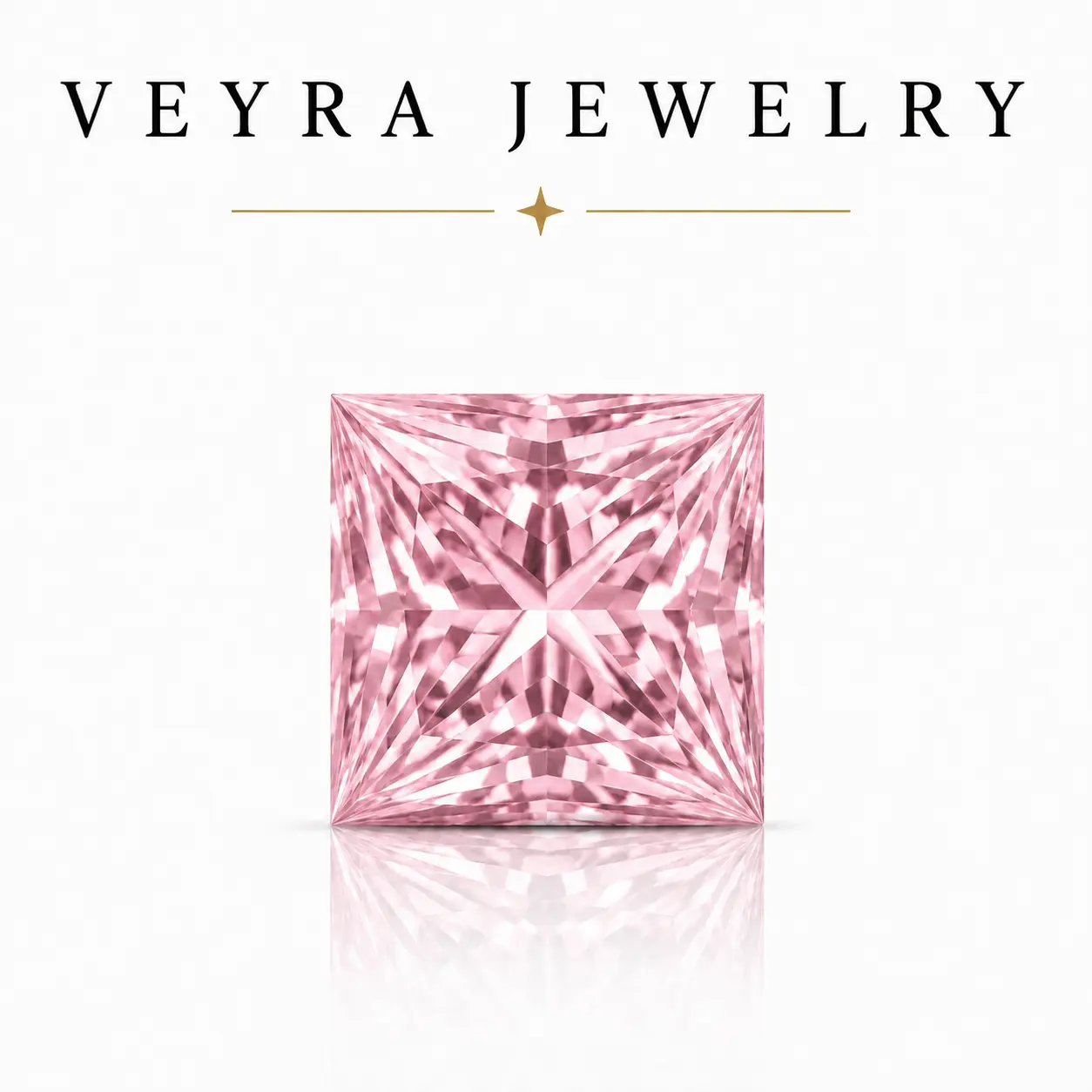 Princess Cut Pink Moissanite Loose Gemstone - VVS Clarity, Clean Square Shape, Brilliant Faceting, GRA Certified for DIY Ring & Jewelry Making by DIY Creators, Jewelry Lovers, Sparkling