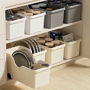 Rolling Pull-Out Cabinet Organizer, Narrow Gap Multi-Purpose Storage Tray, Kitchen Spice Box Lid Holder, Home Drawer Organizer