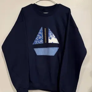 Sailboat Patchwork Crewneck