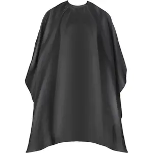 Professional Hair Cutting Cape with Adjustable Snap Closure, Salon Barber Cape,Waterproof Hairdressing Salon Cape - 57" x 51"(Black)