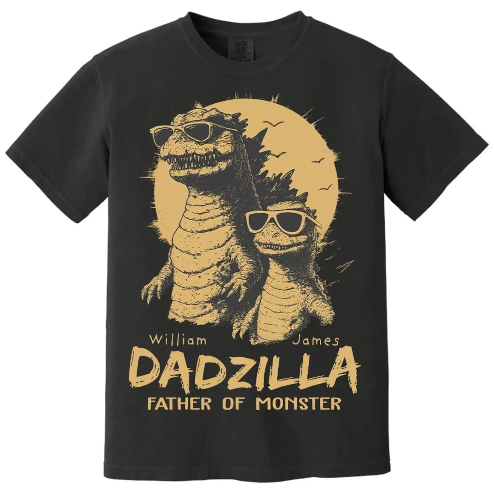 Personalized Dadzilla T-Shirt Father Day Gifts for Dad Funny Papa Tshirt Cool Daddy Dinosaur Tee