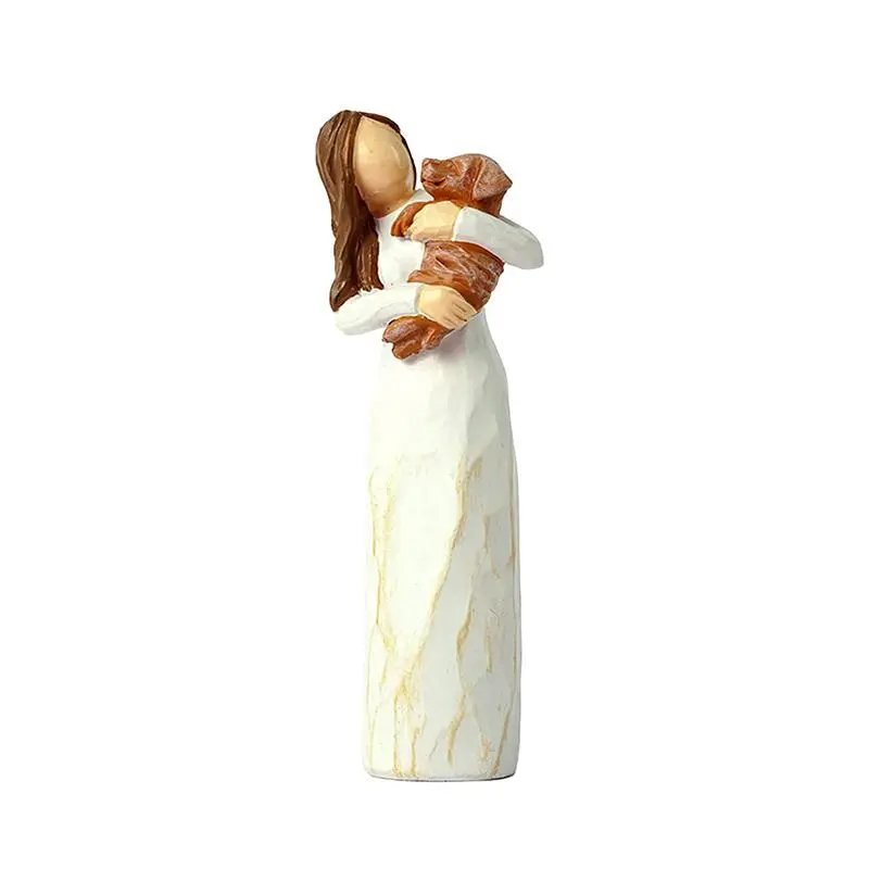 Resin Figure Sculpture, 1/4 Counts Modern Art Figurine, Decorative Figurines, Resin Figurine Statue, Creative Desktop Bookshelf Cabinet Decoration, Indoor Home Decoration, Angel, Pastel, Decorative Sculptures, Decorative Piece, Collectible Home Decor