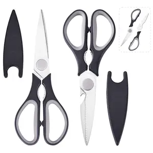 2-Pack Stainless Steel Kitchen Scissors - Multi-Purpose Shears and Detachable Kitchen Scissors for Everyday Use - Comfortable Grip, 8.72 Inches