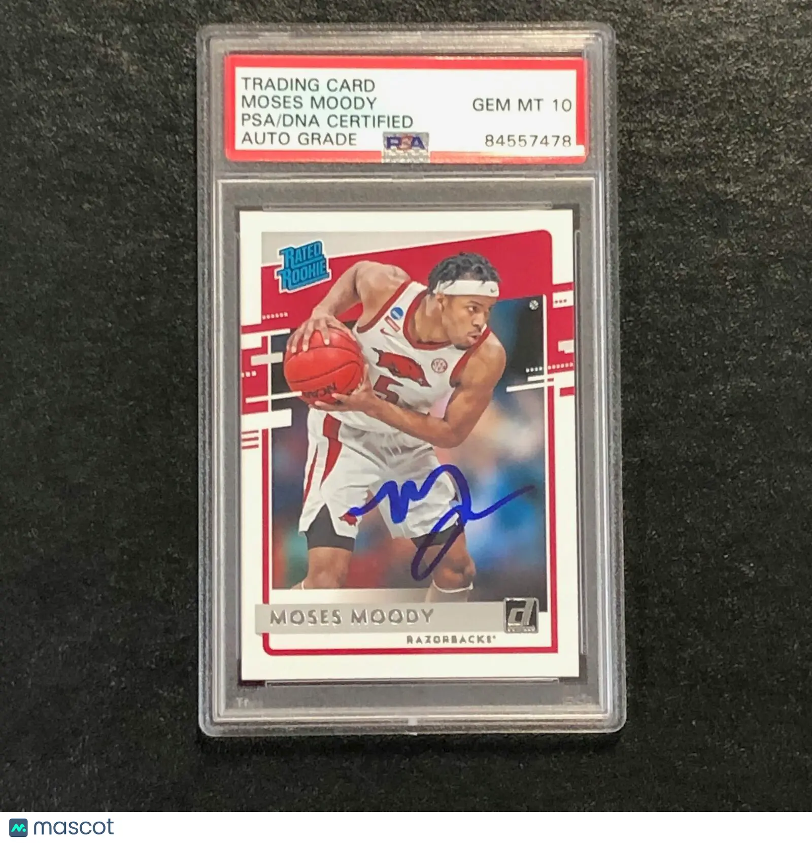 2021-22 Panini Chronicles Draft Picks #36 Moses Moody Signed Card AUTO 10 PSA Sl