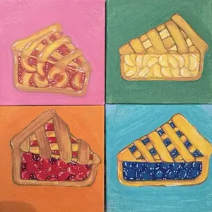 4 MINI 4x4 hand drawn lattice pies!