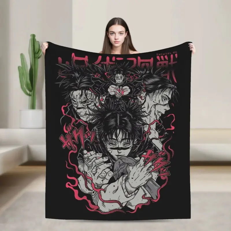 Jujutsu Kaisen Choso Blood Manipulator Custom Image Blanket - Ultra-Soft, Lightweight Breathable Textile Throw for Bedroom, Sofa - Summerwins Home Decor Accessory