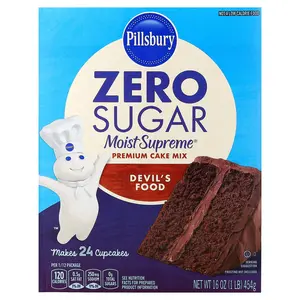 Pillsbury Zero Sugar, Moist Supreme® Premium Cake Mix, Devil's Food, 16 oz (454 g)
