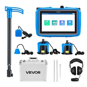 VEVOR Pipe Water Leak Detector for Outdoors, 1Hz-10000Hz, 7 Touchscreen Leakage Detection Locator for 16.4FT (5m) Underground Plumbing - with Medium Large Sensor, 3 Listening Rods, Headphone CaseVEVOR Super Brand Day