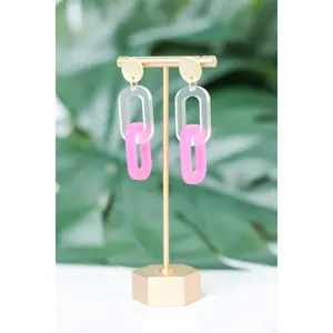 Acrylic Link Earrings