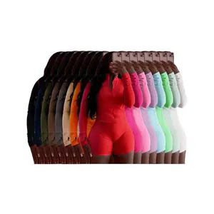 Breathable Elasticity Gym Set - Women'S 2 Piece Workout Set Zip-Up Jacket & Shorts - Casual Activewear For Fitness & Athleisure Trend