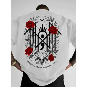 🚀 Retro Sleep Token Flowers Red Back Tee 100% cotton – Tour 2025 Graphic Top, Concert Inspired Unisex Streetwear, Perfect Fan Gift