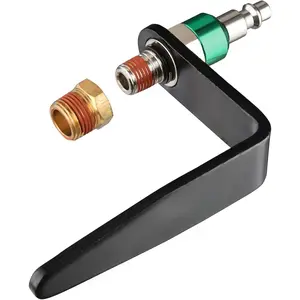 L-Shaped Pneumatic Tool Hook, 1/4in NPT Interface, 360-Degree Rotatable, Portable Hand Tool, Lightweight with Brass Connector, Quick Installation for Pneumatic Nail Guns and Blow Guns, Hand Tools,summervibes