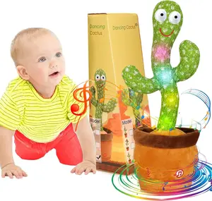 Emoin Talking Cactus Toy, Interactive ToysDancing Cactus Toy Mimicking Repeating WhatYou Say, Toddler Infant Baby Toys Gifts for 6 7 8 910 Month Old Baby Toys for 1 2 3 Year Old BoyGirl