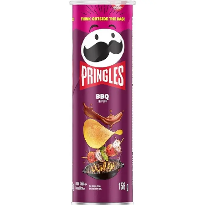 3x Pringles BBQ Barbecue - Crunchy Potato Chips Snack Pack Crispy Salted Savory Treat Lunch Box Appetizers Munchies Party Food Variety Bundle Bulk Lot Flavorful Multipack Goodies Pantry Staple Summer Picnic Outing Bites 5.57oz 3ct