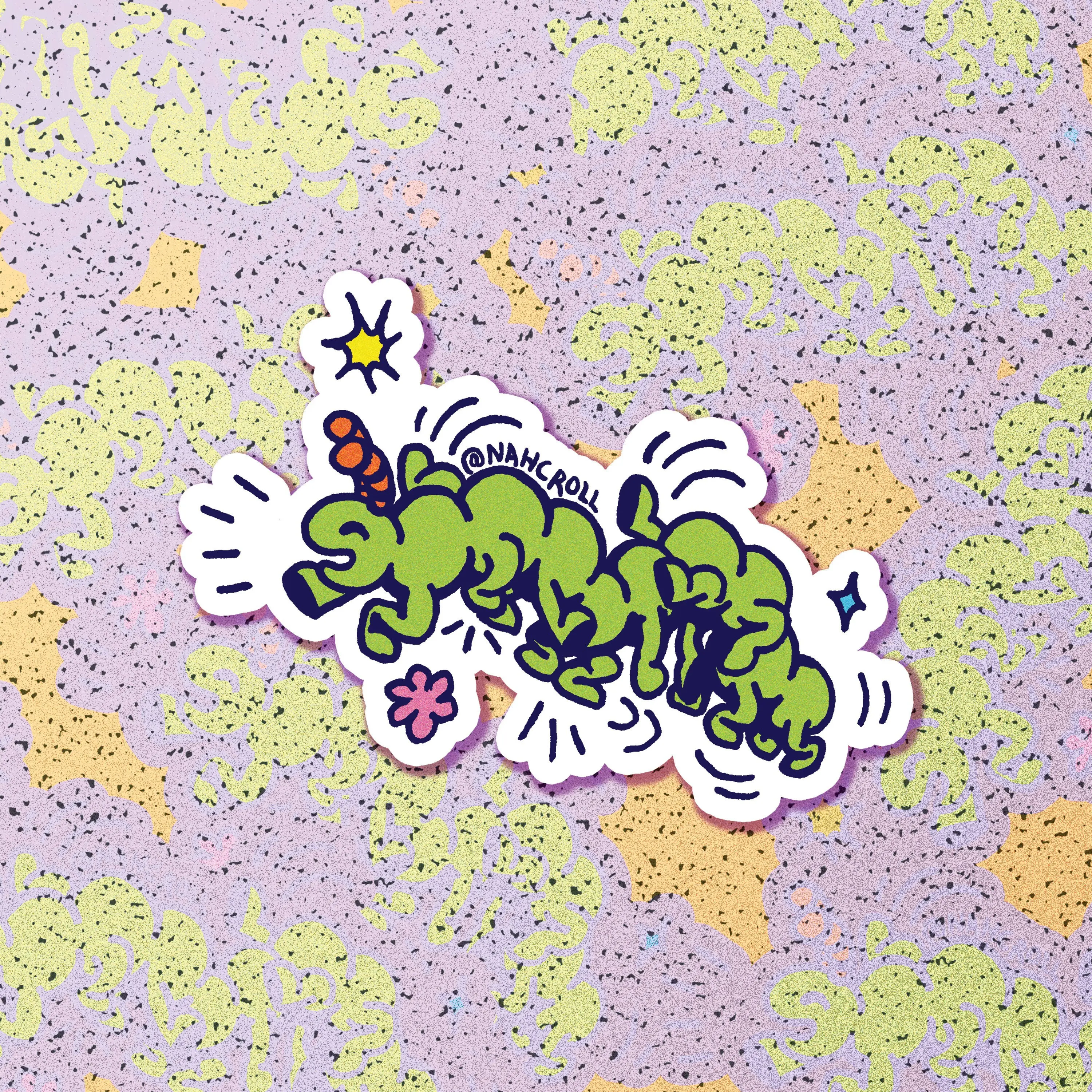 Caterpillar Jig - Matte/Weatherproof Sticker