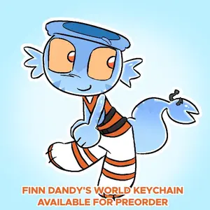 FINN KEYCHAIN - Dandy's World Keychain Acrylic | Perfect for Backpacks, Keys and Gifts | High Quality and Customer Favorite Items