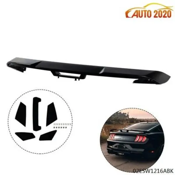 Aerodynamic ABS Plastic Trunk Lip Spoiler, New Uninstalled GT Style Glossy Black Rear Trunk Spoiler for 2015-20 Ford Mustang S550 Mustang Coupé Auto Body Replacement Part