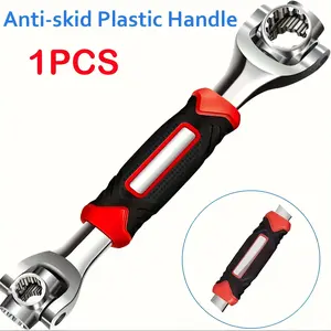 52 In 1 Universal Socket Wrench, Chrome Vanadium Steel, Multi-function Wrench Tool with 360 Degree Rotating Head Spanner Tool for Home and Car Repair  more than 48in1 Multi-Purpose Ratchet panner Set Universal Double-ended Wrench Tool